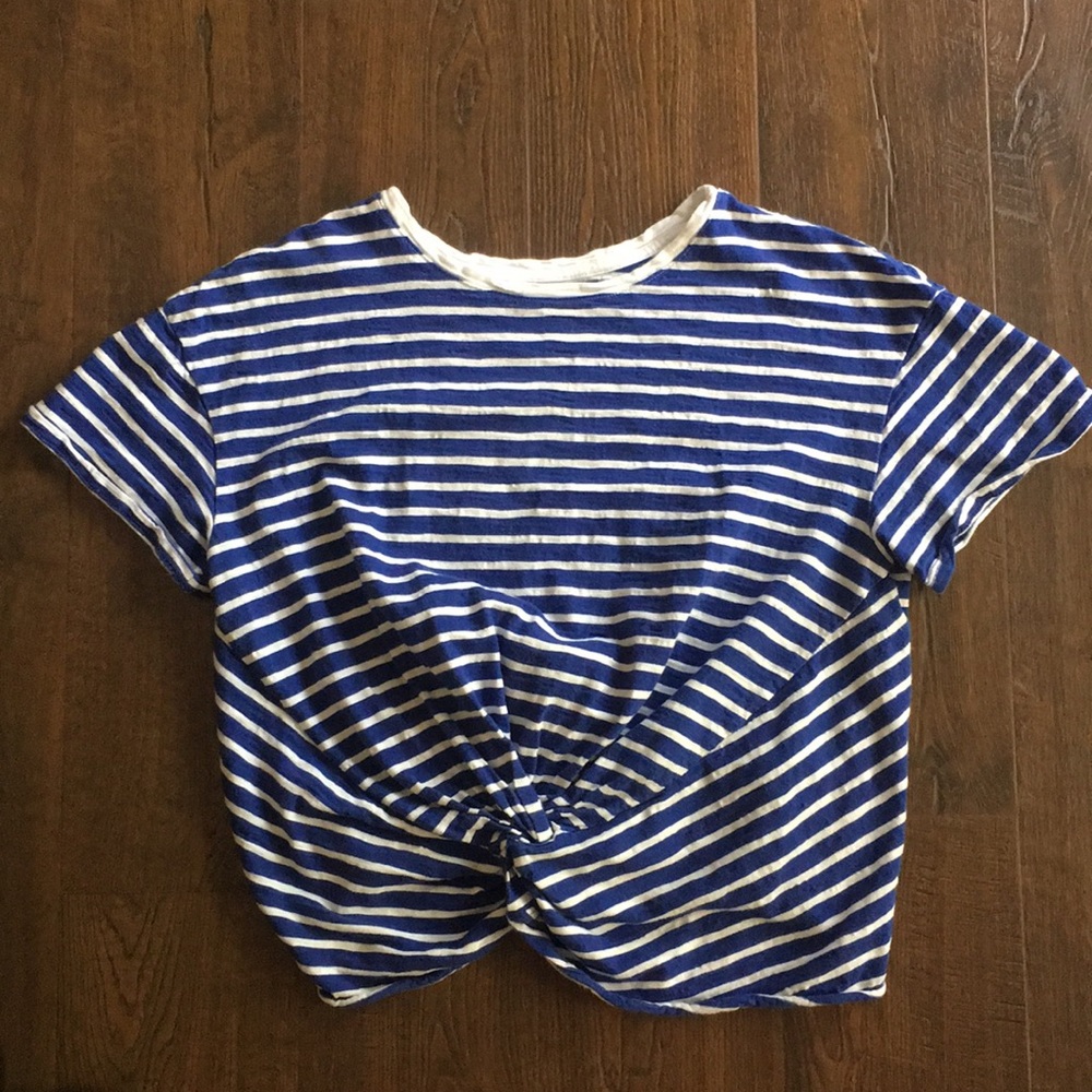 a new day striped crop top